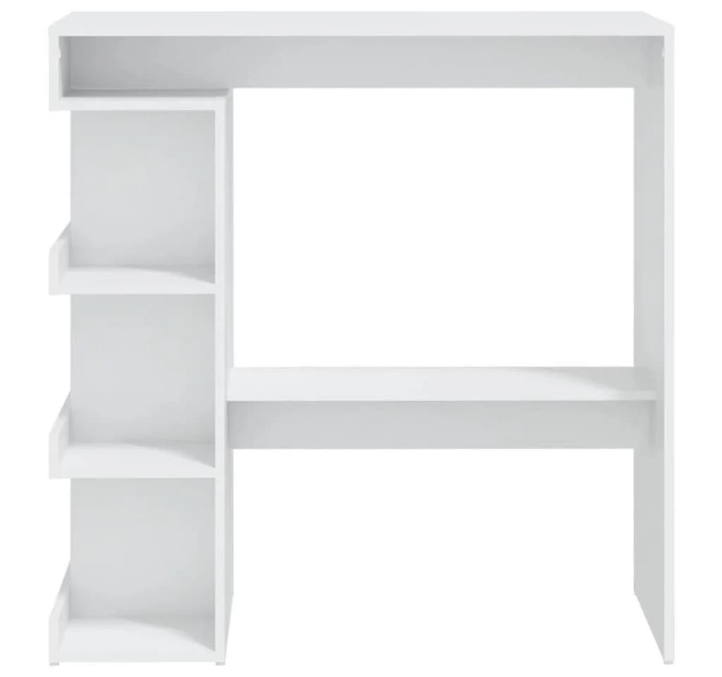 vidaXL Bartisch mit Regal Weiß 100x50x101,5 cm Holzwerkstoff - Bild 5