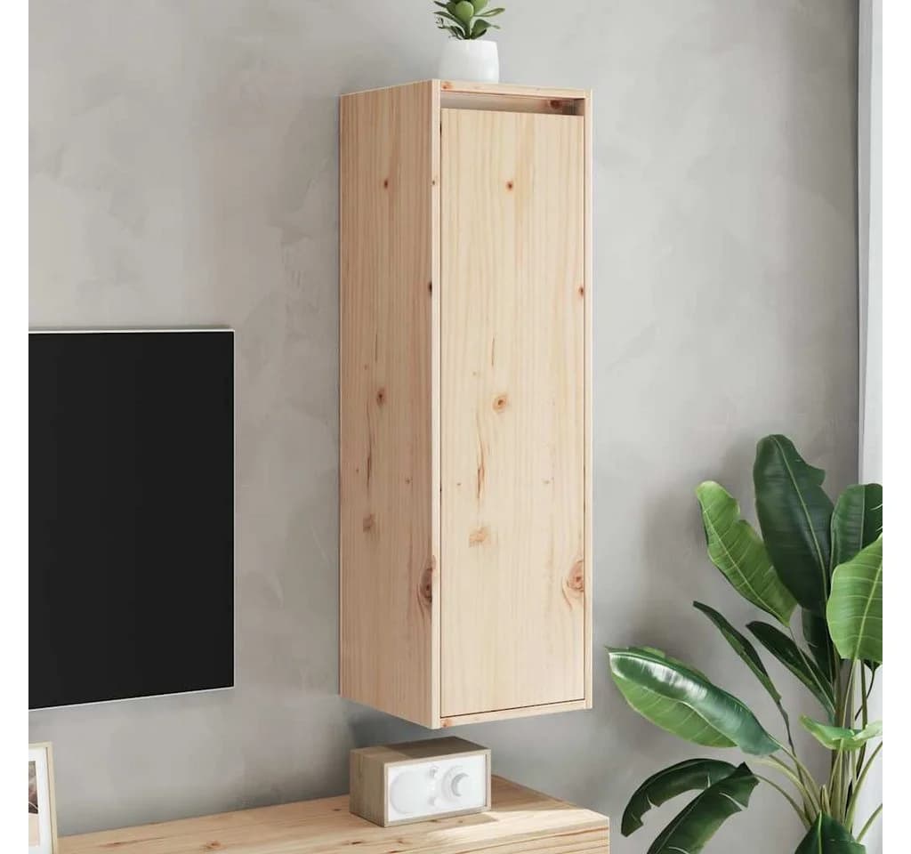 vidaXL Wandschrank Massivholz Kiefer Beige