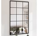 vidaXL Spiegel 100 x 60 cm Wandspiegel Schwarz Metall Bild 1