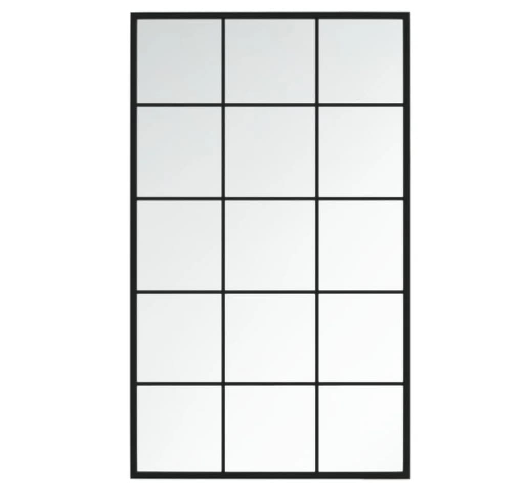 vidaXL Spiegel 100 x 60 cm Wandspiegel Schwarz Metall - Bild 2