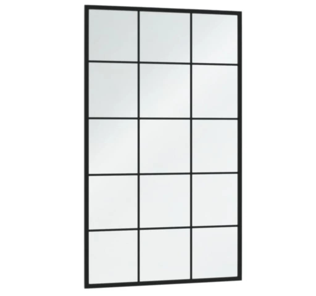vidaXL Spiegel 100 x 60 cm Wandspiegel Schwarz Metall - Bild 3