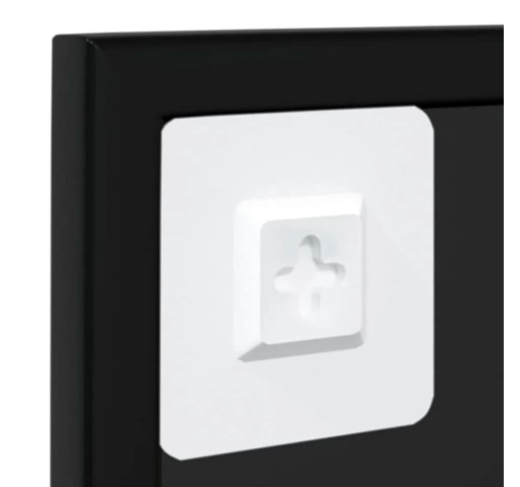 vidaXL Spiegel 100 x 60 cm Wandspiegel Schwarz Metall - Bild 5