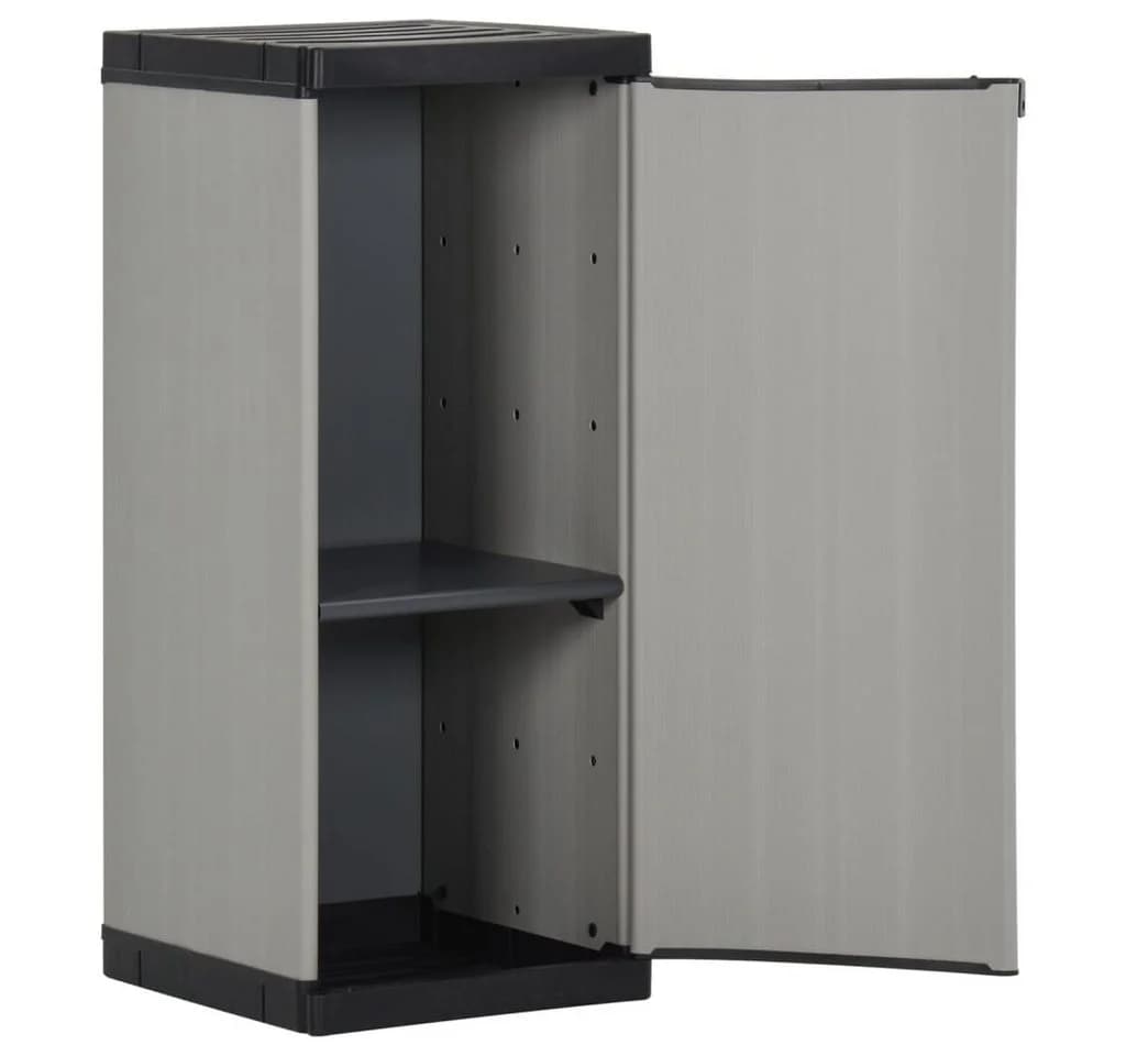 vidaXL Mehrzweckschrank Grau Schwarz Garten-Lagerschrank - Bild 3