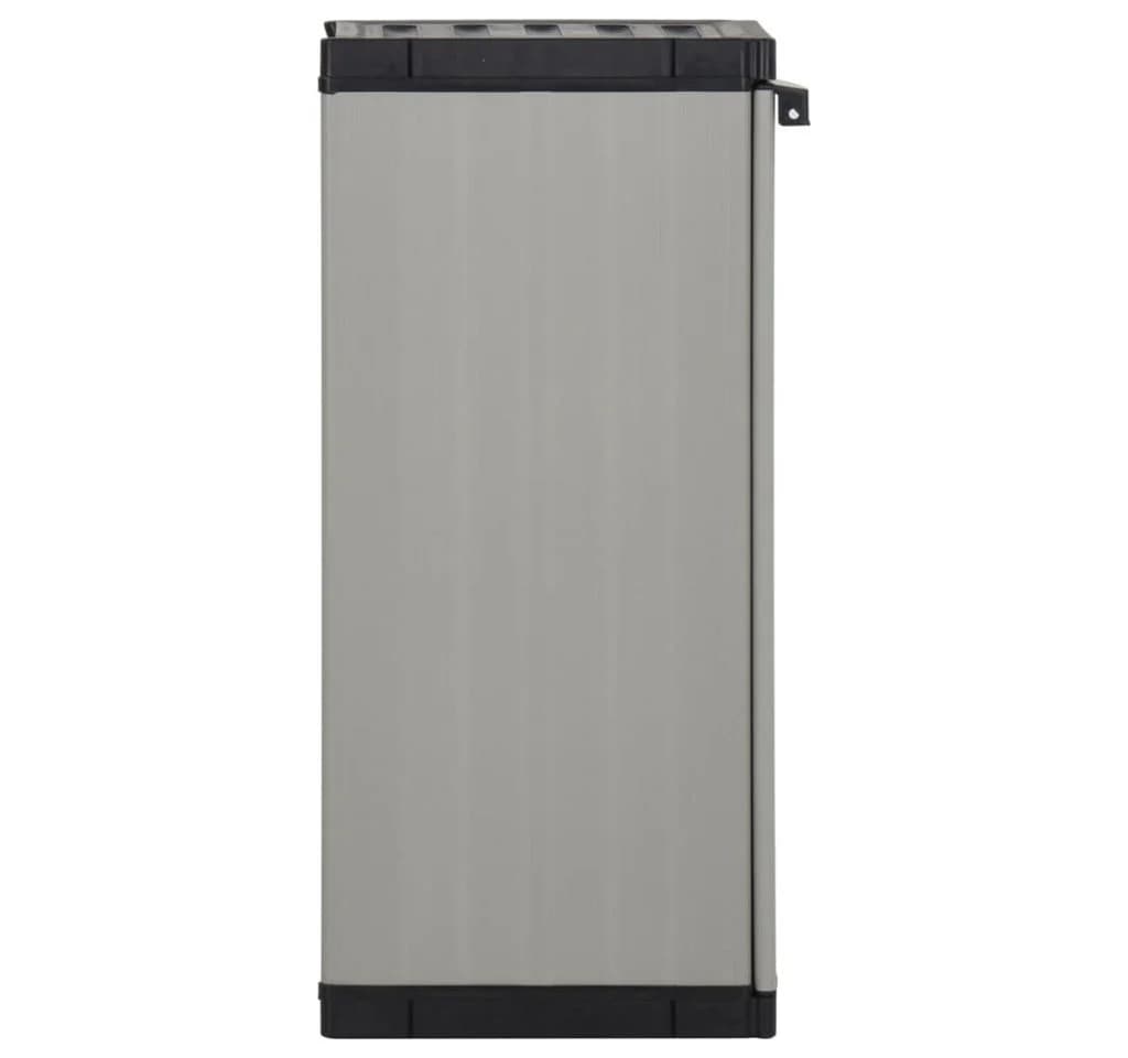 vidaXL Mehrzweckschrank Grau Schwarz Garten-Lagerschrank - Bild 4