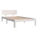 vidaXL Massivholzbett Weiß Kiefer 100x200 cm mit Kopfteil Bild 3