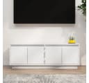 vidaXL TV-Schrank Weiß Massivholz Kiefer Bild 1
