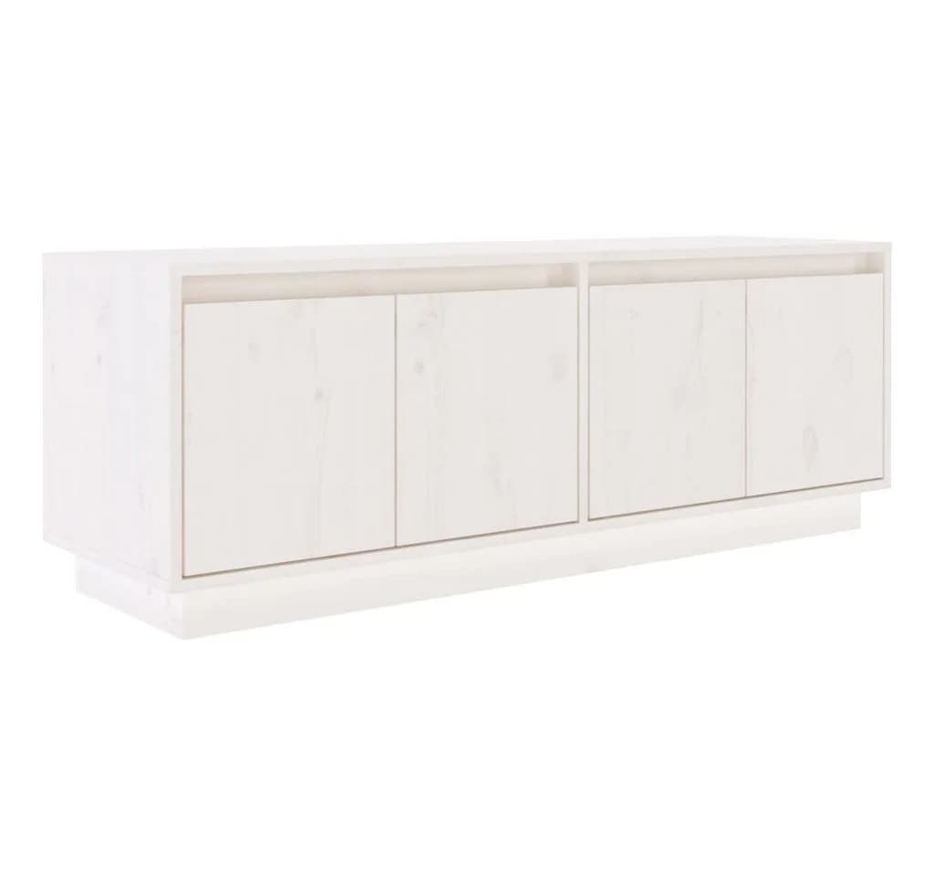 vidaXL TV-Schrank Weiß Massivholz Kiefer - Bild 2