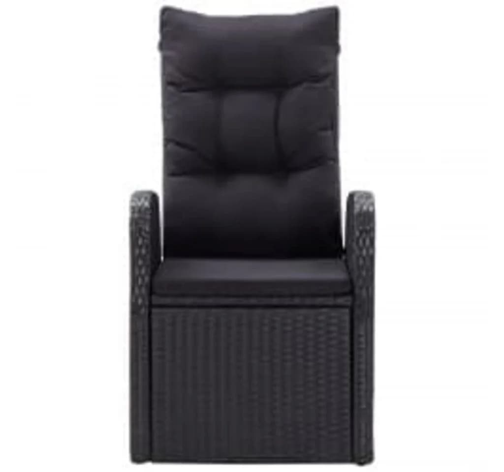 vidaXL Garten-Essgruppe 7-tlg. mit Kissen Schwarz PE-Rattan - Bild 5