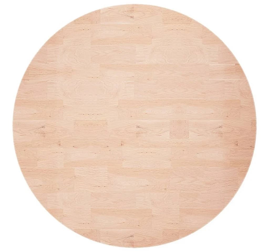 vidaXL Runde Tischplatte Ø70 cm Massivholz Eiche Unbehandelt