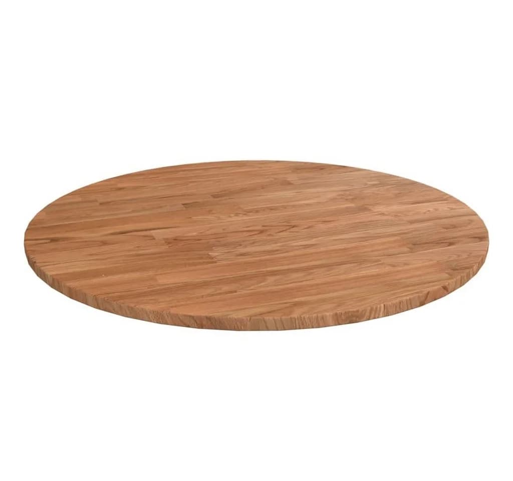 vidaXL Tischplatte Runde Hellbraun Ø50x1,5 cm Eichenholz - Bild 2