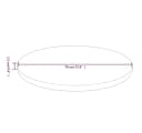 vidaXL Runde Tischplatte Dunkelbraun Massiv Eiche Ø70cm Bild 4
