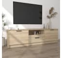 vidaXL TV-Schrank Sonoma Eiche 140 cm Spanplatte Lowboard Bild 3