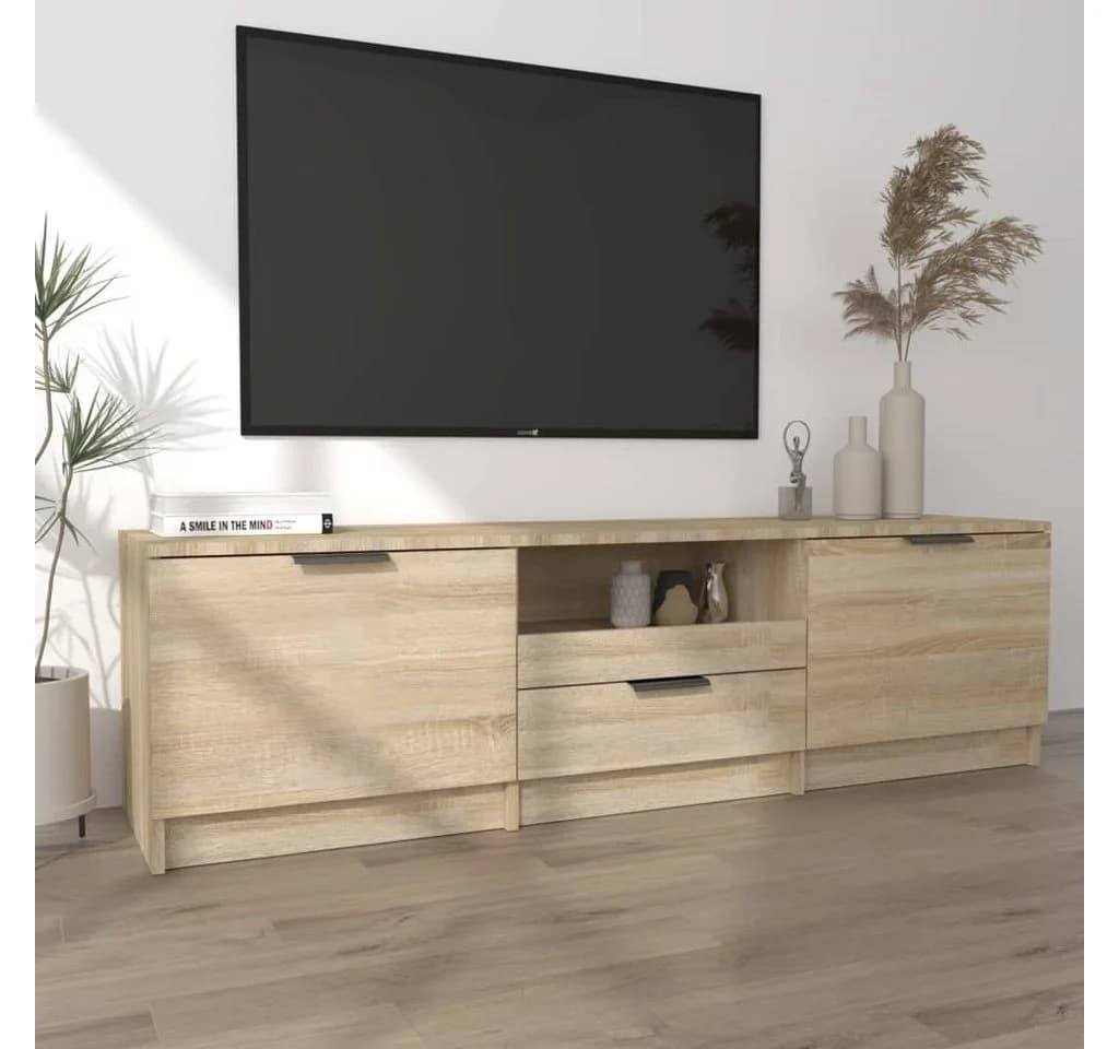 vidaXL TV-Schrank Sonoma Eiche 140 cm Spanplatte Lowboard - Bild 3