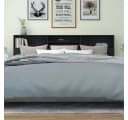 vidaXL Bett Kopfteil mit Ablagen Schwarz Bild 3