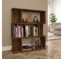 vidaXL Bücherregal Raumteiler Braun Eiche Holzwerkstoff Bild 3