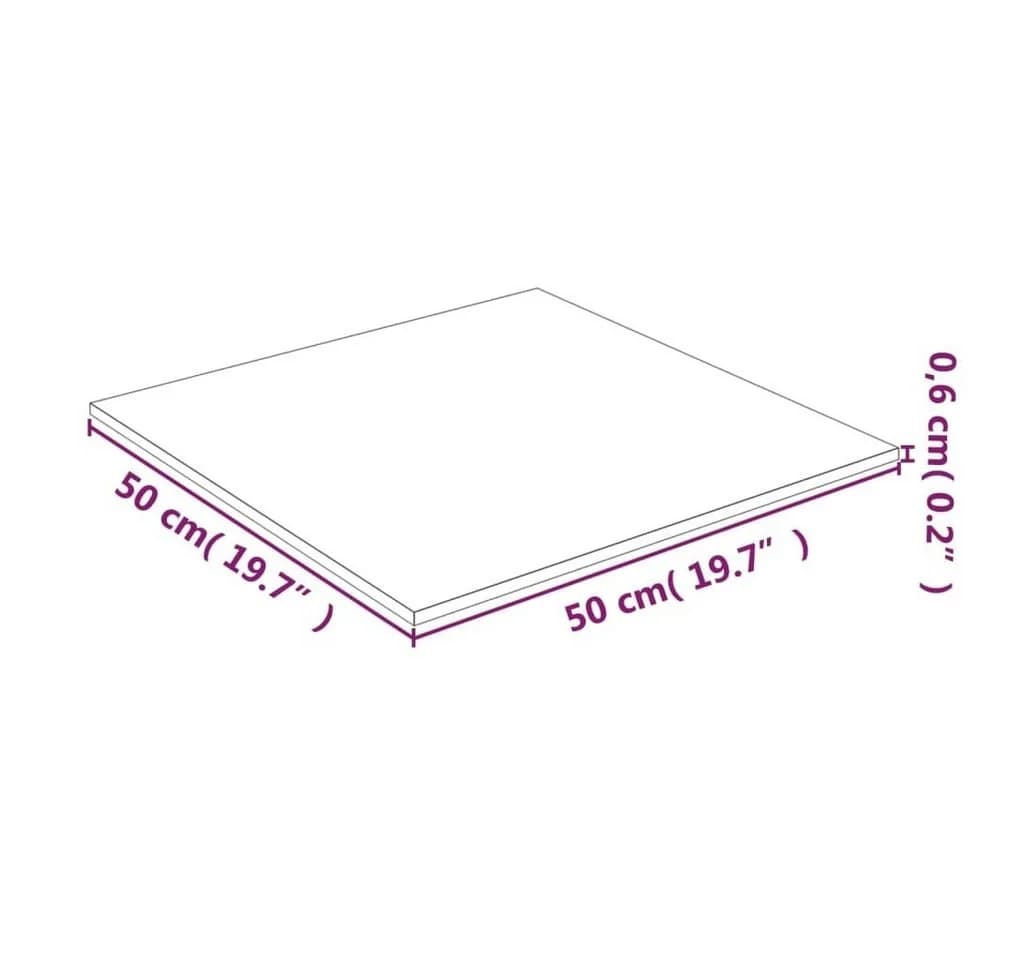 vidaXL Tischplatte Transparent 50x50 cm Hartglas - Bild 3
