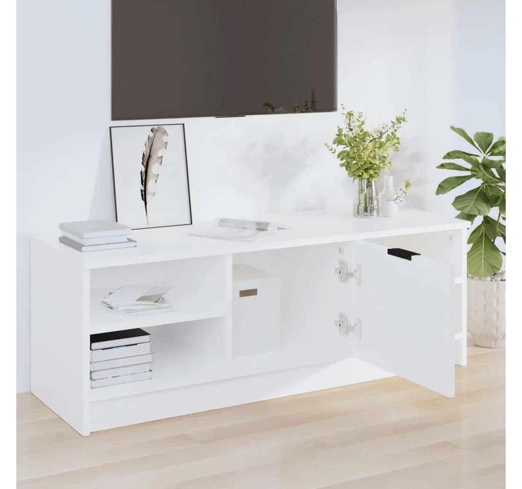 vidaXL TV-Schrank Weiß Holzwerkstoff Klassisch - Bild 3