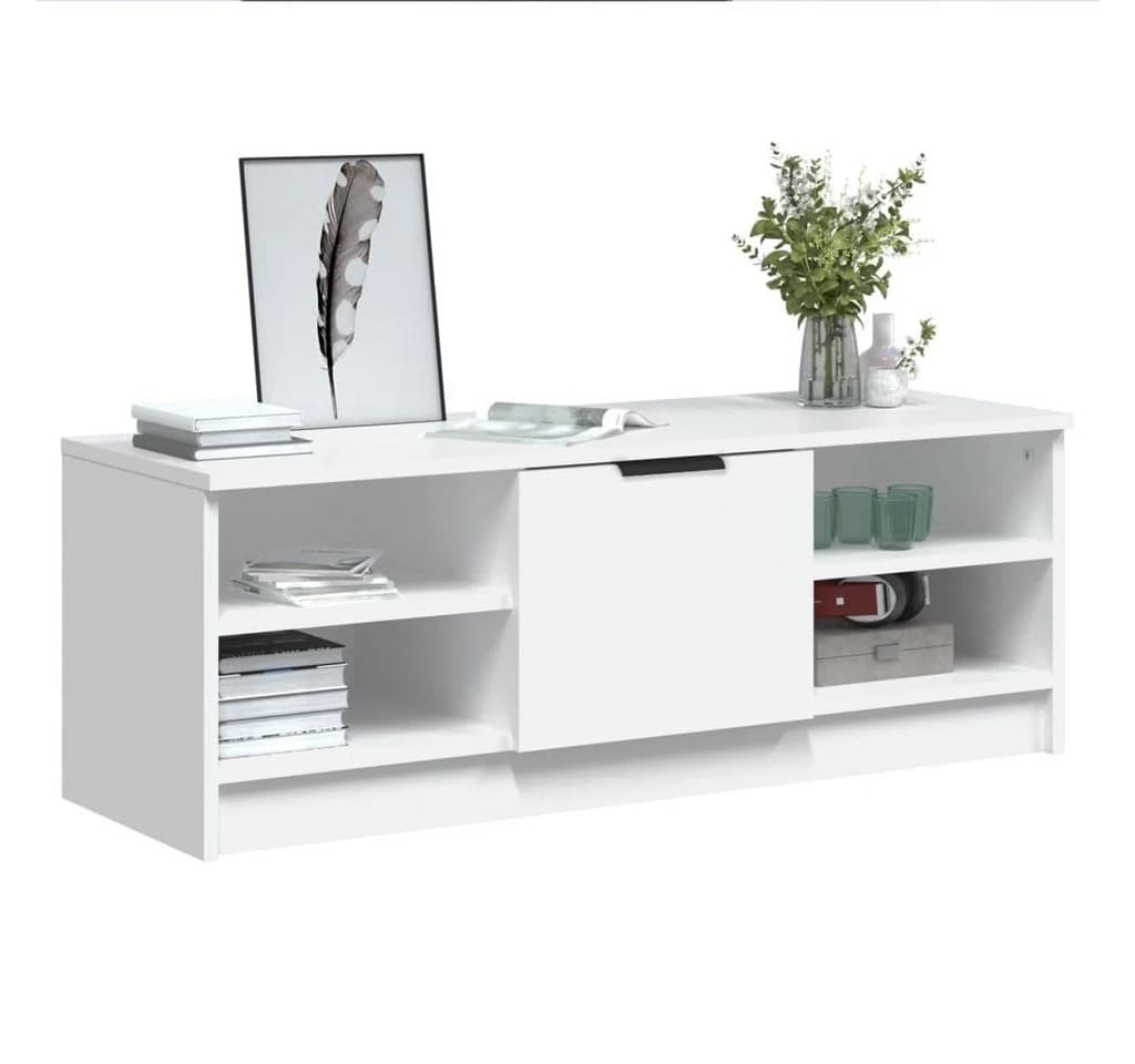 vidaXL TV-Schrank Weiß Holzwerkstoff Klassisch - Bild 4