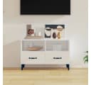 vidaXL TV-Schrank Hochglanz-Weiß mit Stauraum Bild 1