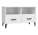 vidaXL TV-Schrank Hochglanz-Weiß mit Stauraum Bild 2