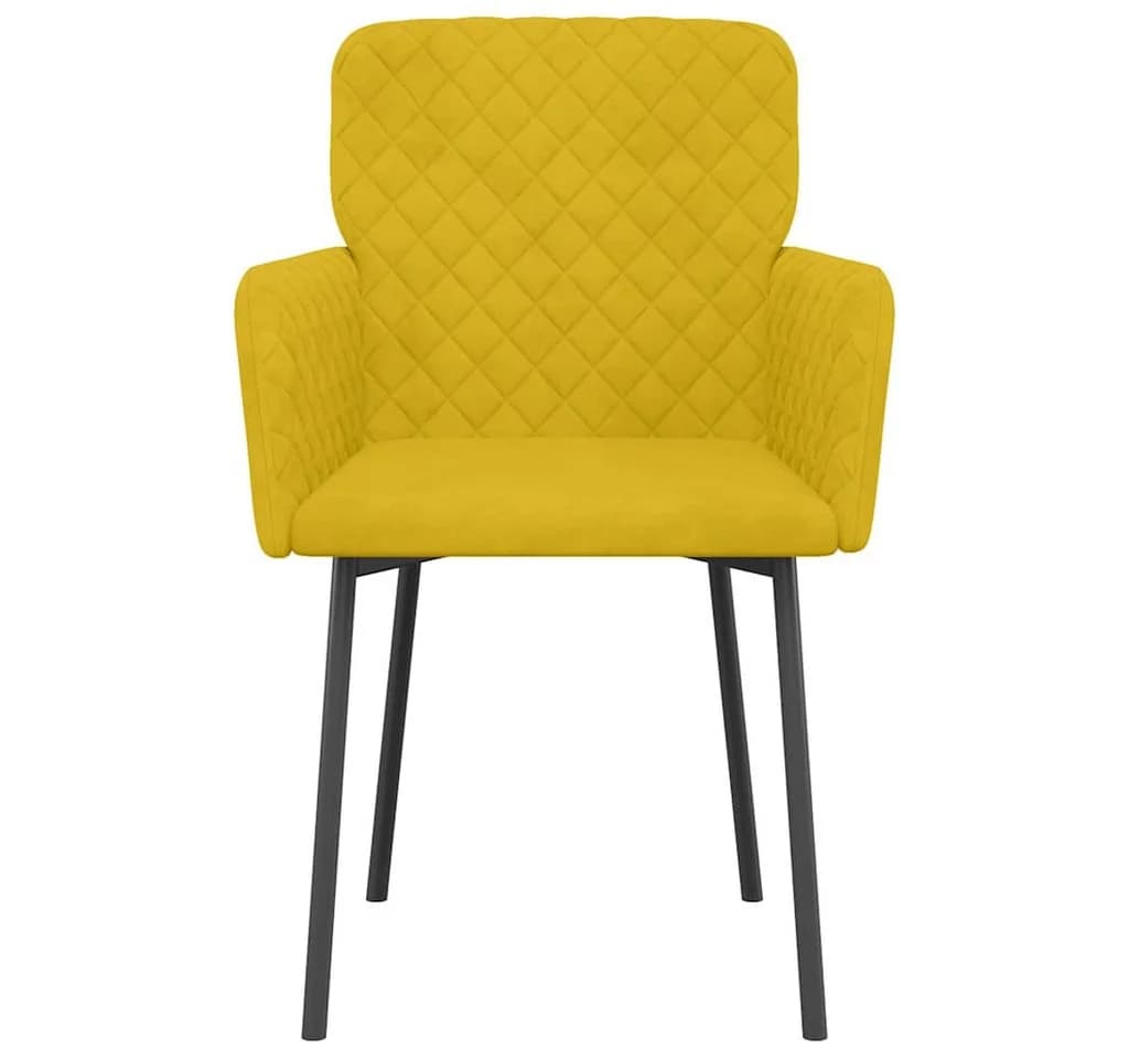 vidaXL Esszimmerstuhl 2er-Set Gelb Samt - Bild 4
