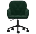 vidaXL Bürostuhl NA Dunkelgrün Samt Drehstuhl mit Rollen Bild 3