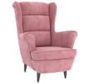 vidaXL Ohrensessel mit Hocker Rosa Samt Bild 3