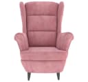 vidaXL Ohrensessel mit Hocker Rosa Samt Bild 4