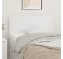 vidaXL Bett Kopfteil Weiß Kunstleder höhenverstellbar Bild 1