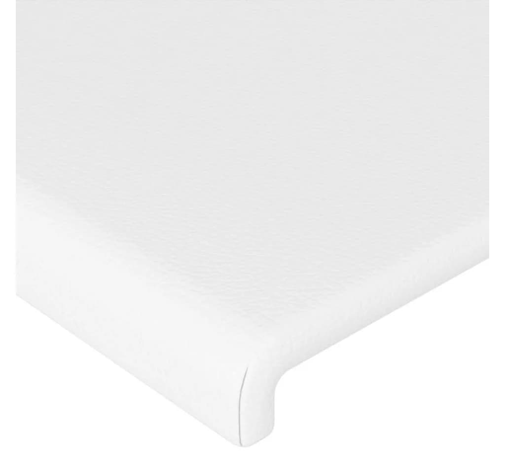 vidaXL Bett Kopfteil Weiß Kunstleder höhenverstellbar - Bild 4