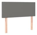 vidaXL Bett Kopfteil Dunkelgrau 100x5x78/88 cm Stoff Bild 2