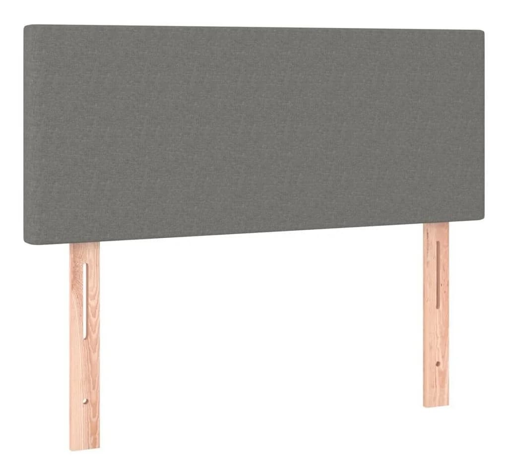 vidaXL Bett Kopfteil Dunkelgrau 100x5x78/88 cm Stoff - Bild 2