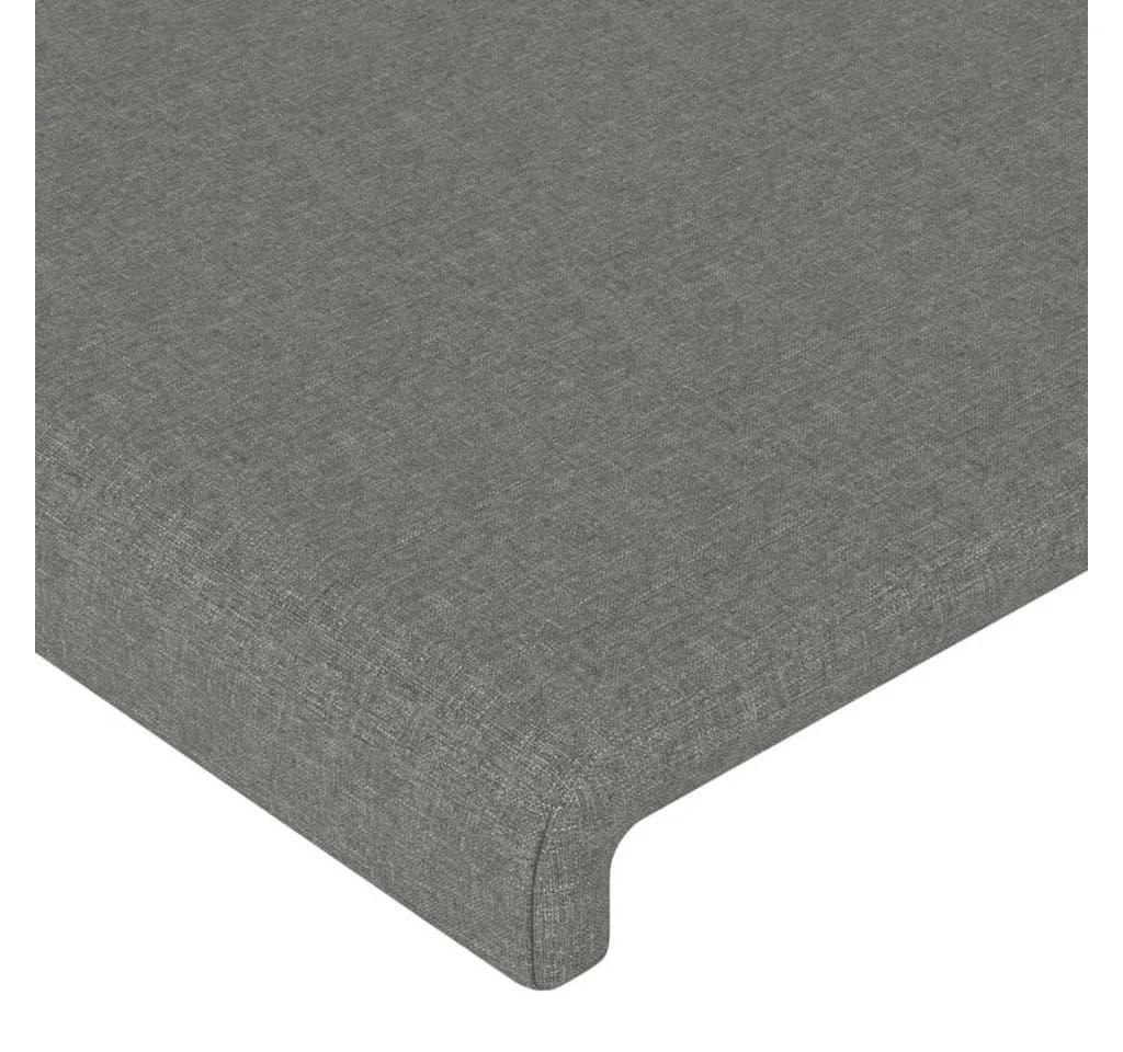 vidaXL Bett Kopfteil Dunkelgrau 100x5x78/88 cm Stoff - Bild 4
