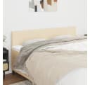 vidaXL Bett Kopfteil Creme 160 cm Stoff Höhenverstellbar Bild 1