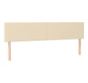 vidaXL Bett Kopfteil Creme 160 cm Stoff Höhenverstellbar Bild 2