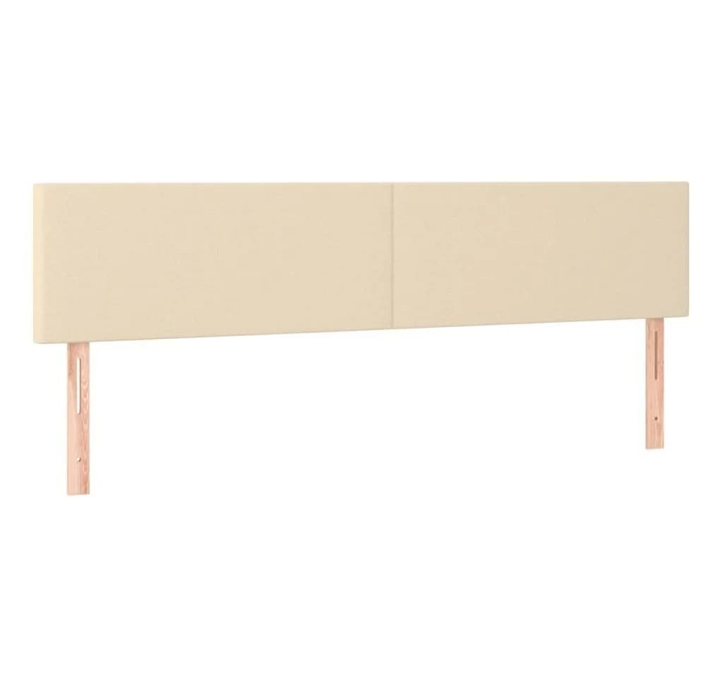 vidaXL Bett Kopfteil Creme 160 cm Stoff Höhenverstellbar - Bild 2
