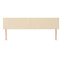 vidaXL Bett Kopfteil Creme 160 cm Stoff Höhenverstellbar Bild 3