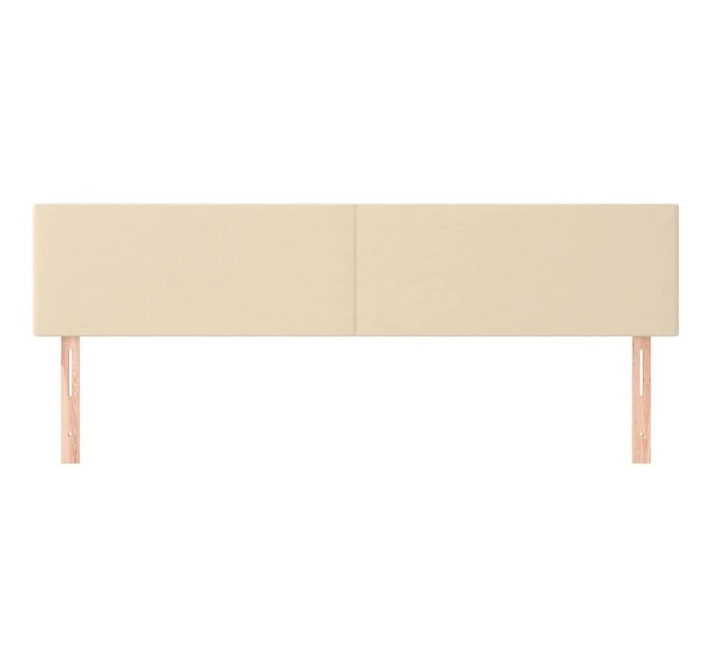 vidaXL Bett Kopfteil Creme 160 cm Stoff Höhenverstellbar - Bild 3