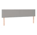 vidaXL Bett Kopfteile 2-stlg. Hellgrau Stoff Bild 2