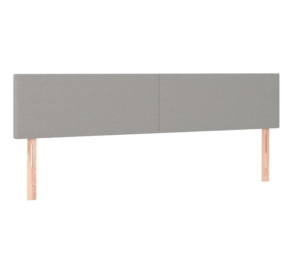 vidaXL Bett Kopfteile 2-stlg. Hellgrau Stoff - Bild 2