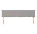 vidaXL Bett Kopfteile 2-stlg. Hellgrau Stoff Bild 3