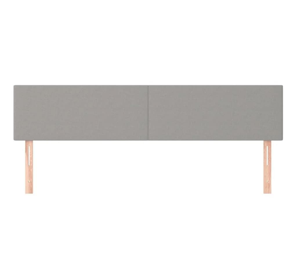 vidaXL Bett Kopfteile 2-stlg. Hellgrau Stoff - Bild 3
