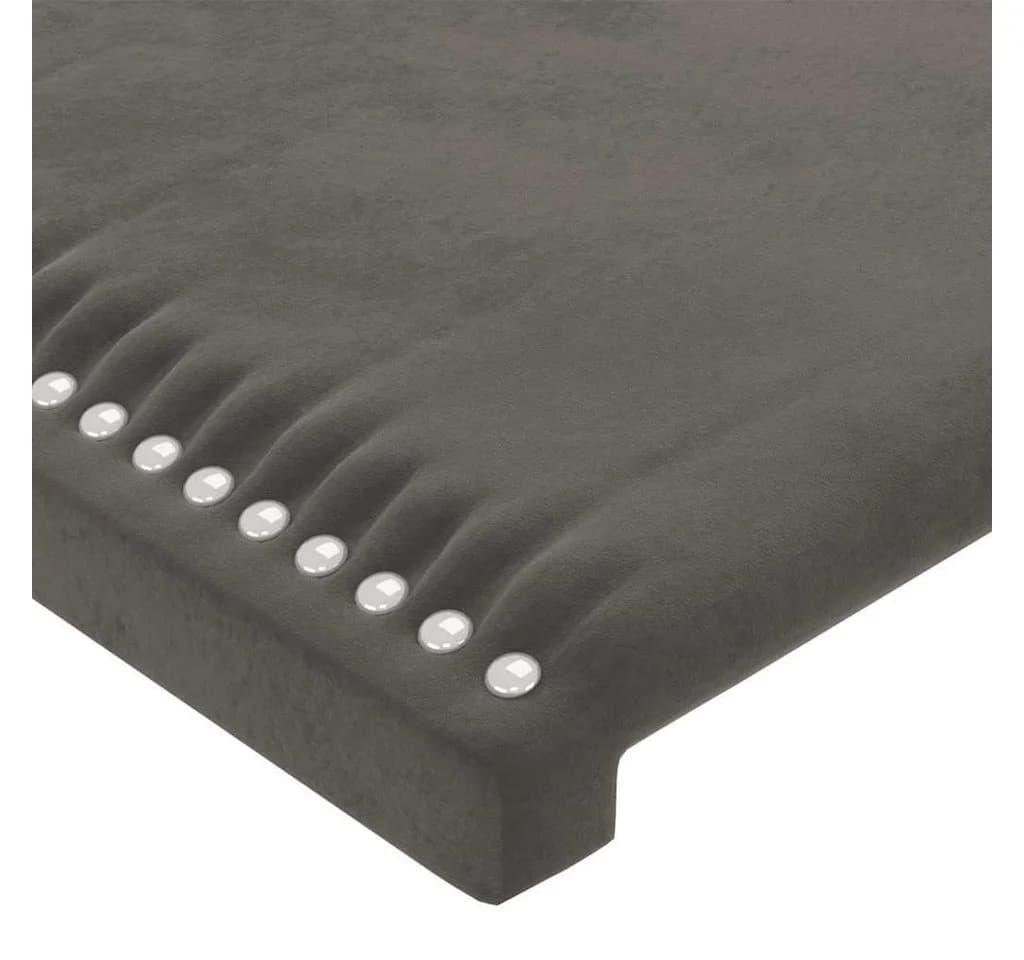 vidaXL Bett Kopfteil Dunkelgrau Samt Höhenverstellbar - Bild 4