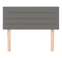 vidaXL Bett Kopfteil Dunkelgrau 80x5x78/88 cm Stoff Bild 3