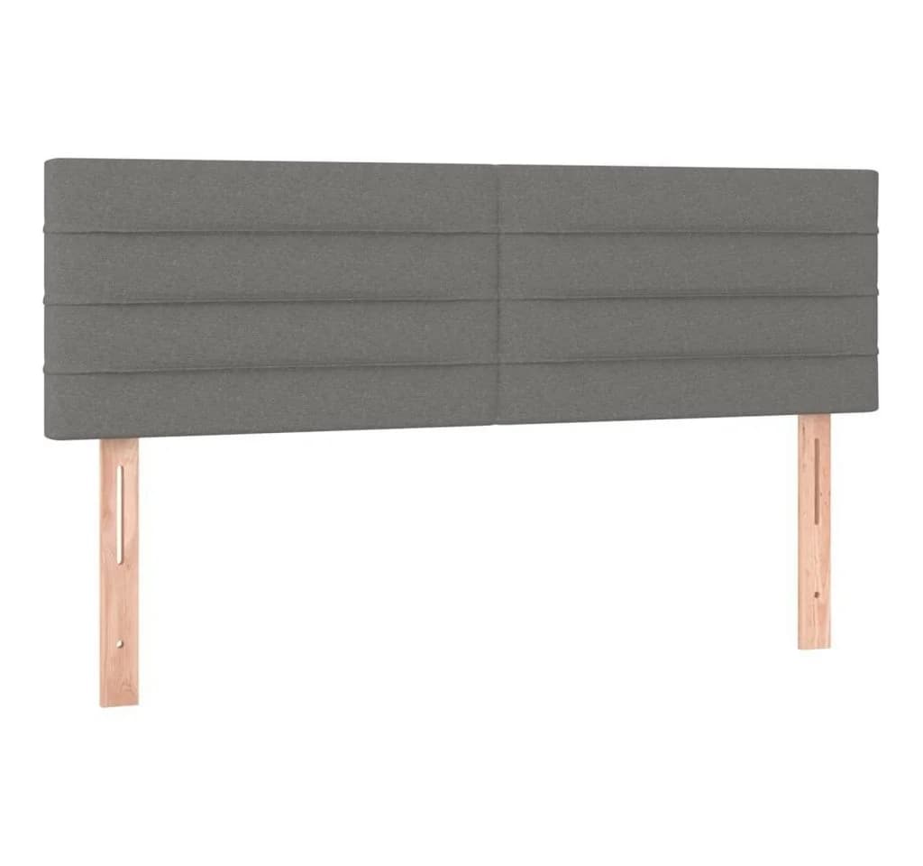 vidaXL Bett Kopfteile 2 Stk. Dunkelgrau Stoff - Bild 2