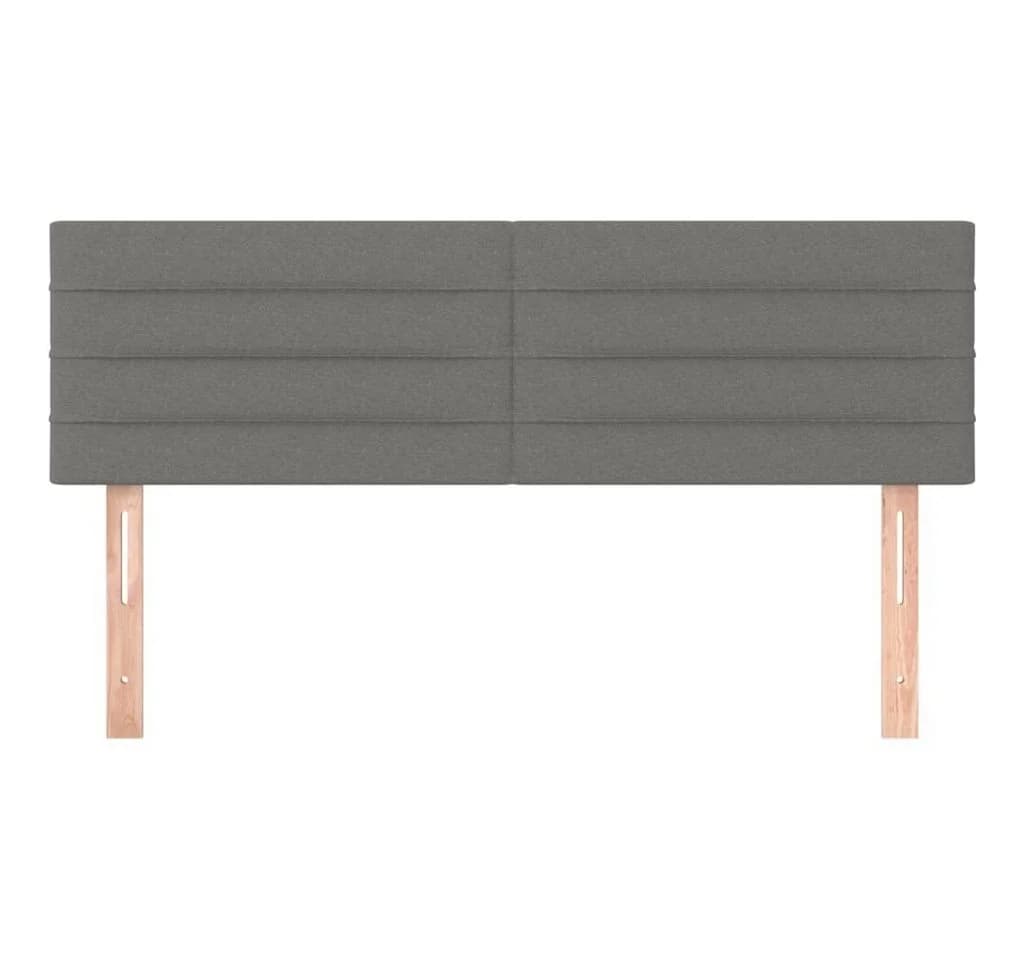 vidaXL Bett Kopfteile 2 Stk. Dunkelgrau Stoff - Bild 3