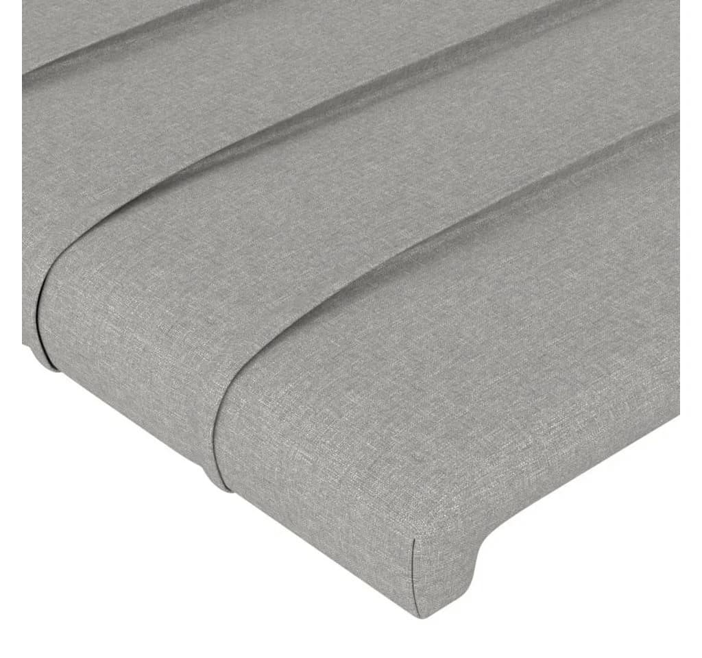 VIDAXL Bett Kopfteil 2 Stk. Hellgrau Stoff - Bild 4