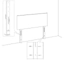 VIDAXL Bett Kopfteile 2 Stk. Dunkelgrau Stoff Bild 5