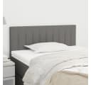 vidaXL Bett Kopfteil Dunkelgrau Stoff Bild 1