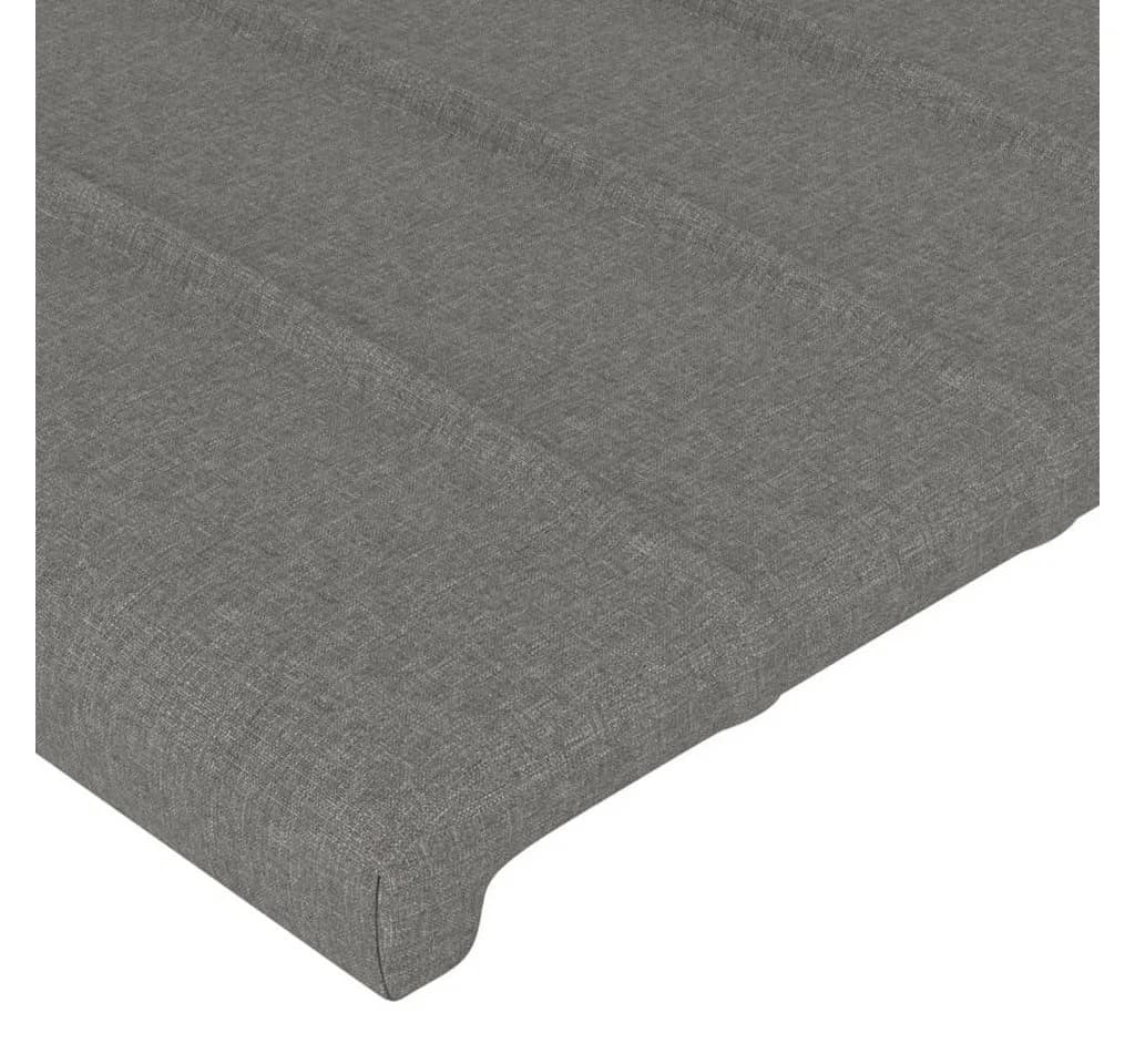 vidaXL Bett Kopfteil Dunkelgrau Stoff - Bild 4